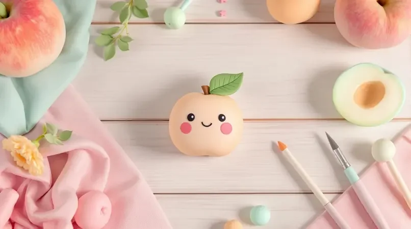 手作黏土教程：捏一只可爱的桃子小摆件 - 欧乐影视手工创意内容封面